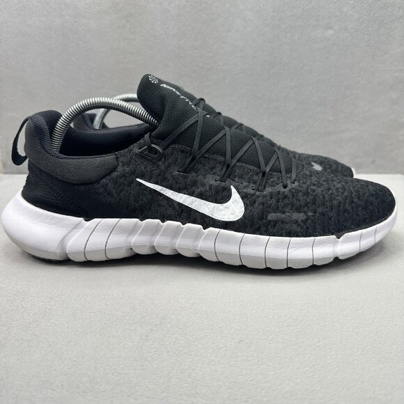 Mens Size 14 Nike Free Run 5.0 Shoes Black / White Running Next Nature Trainers - Picture 1 of 8